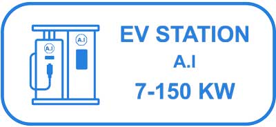 สถานีชาร์จรถยนต์ไฟฟ้า EV Charging Station ปั้มชาร์จ EleX by A.I Station 7-180 kw