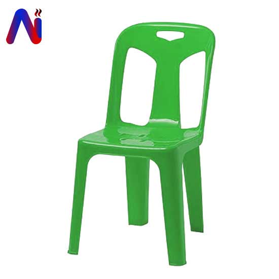 เก้าอี้พลาสติกแบบมีพนักพิงรับน้ำหนักได้ 100กก. สีแดง สีเขียว