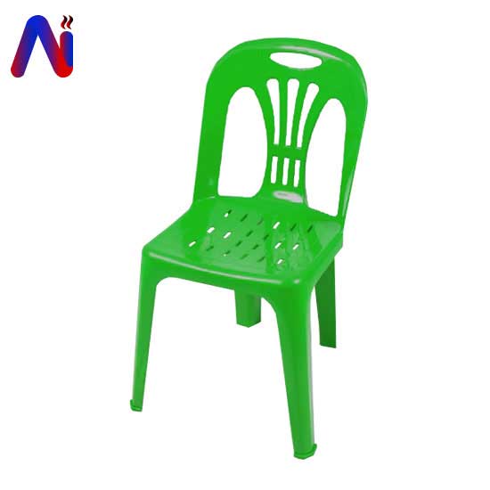 เก้าอี้พลาสติกแบบมีพนักพิงรับน้ำหนักได้ 100กก. สีเขียว