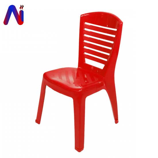เก้าอี้พลาสติกแบบมีพนักพิงสวยหรูรับน้ำหนักได้ 120กก.สีแดง