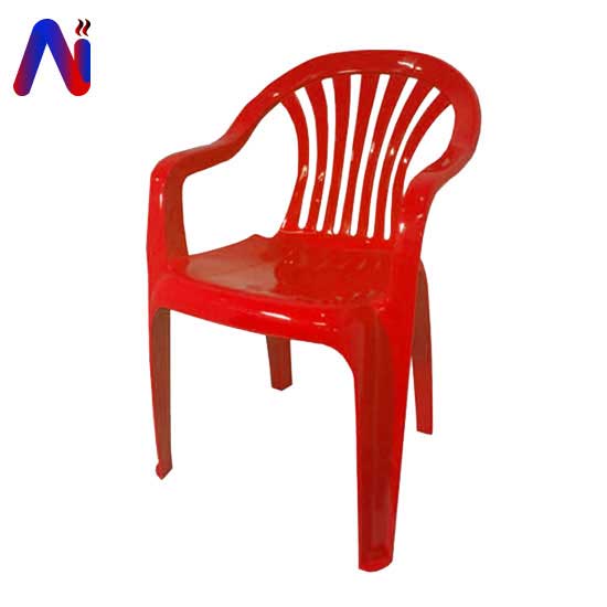 เก้าอี้พลาสติกพนักพิงเท้าแขน รับน้ำหนักได้ 120กิโลกรัม สีแดง
