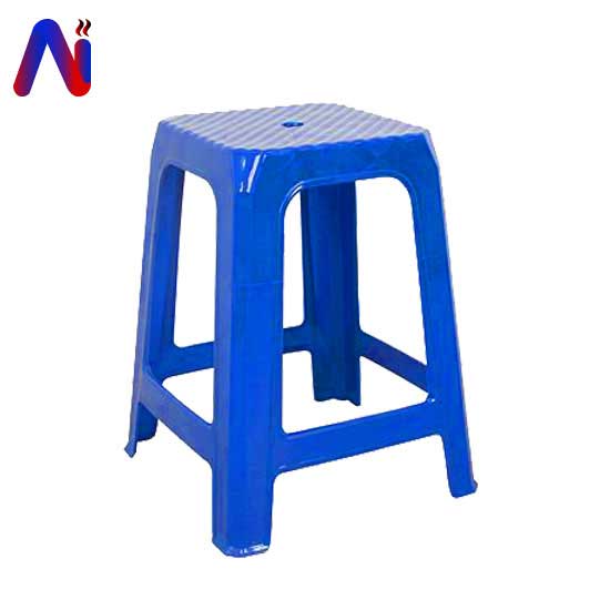 เก้าอี้พลาสติกหัวโล้น สี่เหลี่ยม ขนาด 270x400x500มม. สีน้ำเงิน