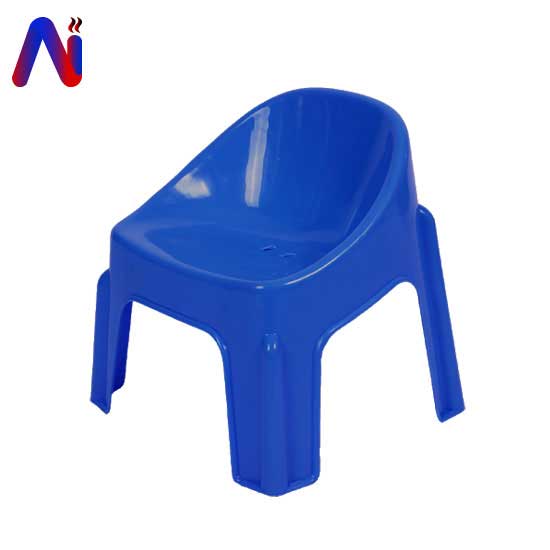 เก้าอี้พลาสติกตัวเล็กหรือทรงเตี้ยเก้าอี้พลาสติกเด็ก มีพนักพิง สีน้ำเงิน